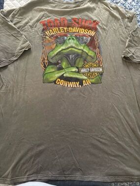 Harley-Davidson Olive Green 'Toad Suck' Graphic Tee